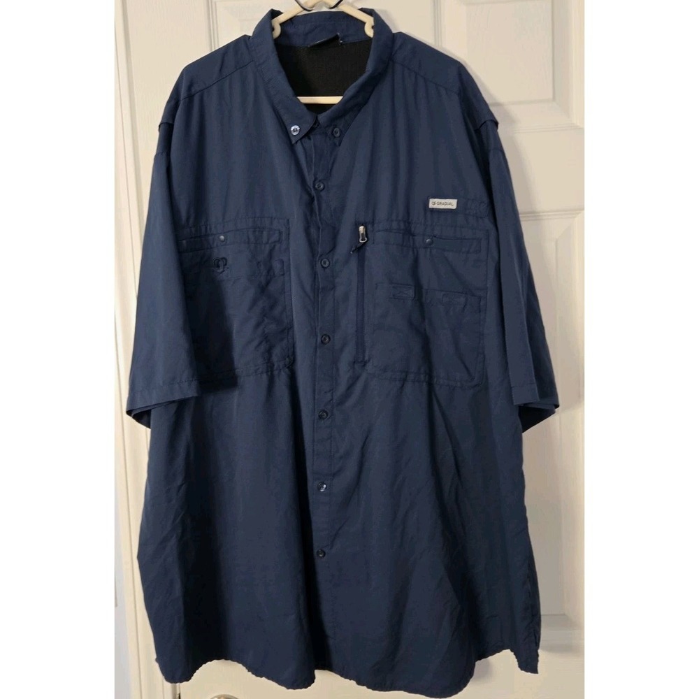 Gradual Xxxl Short Sleeve Shirt Men's Navy Blue Button Up Shirt